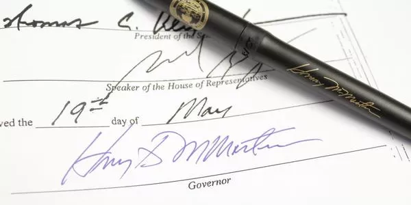 Governor Henry McMaster's signature.