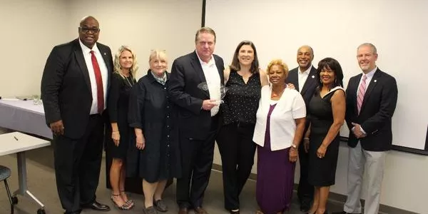Group photo of 16th Circuit Solicitor Kevin Brackett and the York County Solicitor’s Office receiving the Cherica Adams Community Partnership Award.