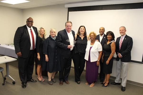 Group photo of 16th Circuit Solicitor Kevin Brackett and the York County Solicitor’s Office receiving the Cherica Adams Community Partnership Award.
