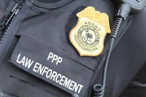 Close up of PPP Law Enforcement badge